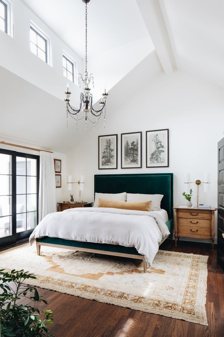 Velvet Bed for A Modern Bohemian Room