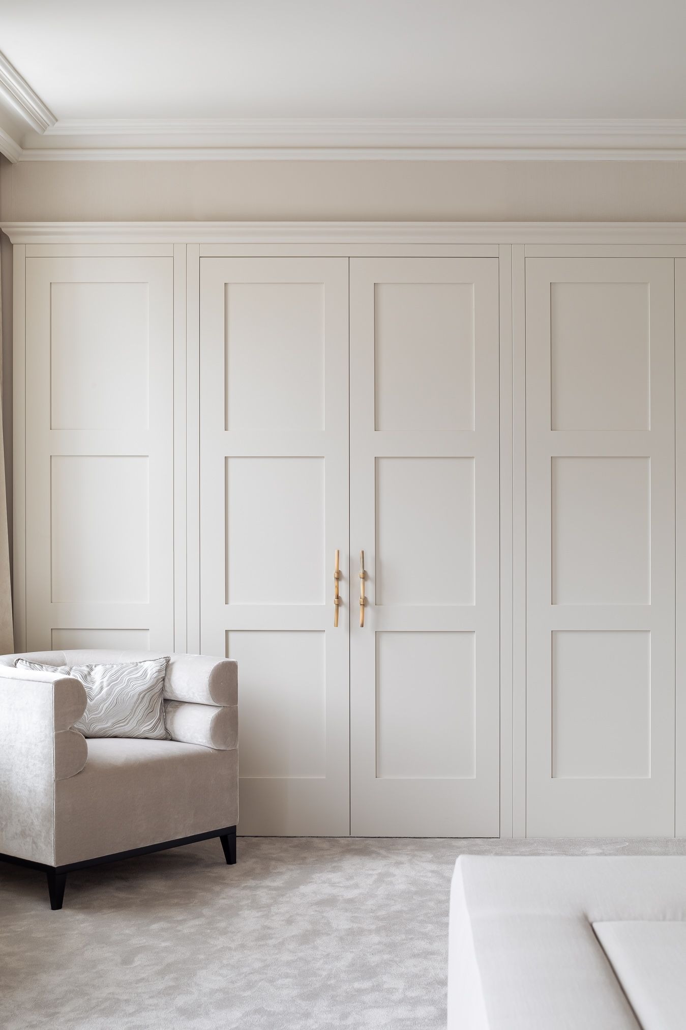 Ivory-White Doors that Fit the Bedroom Wall