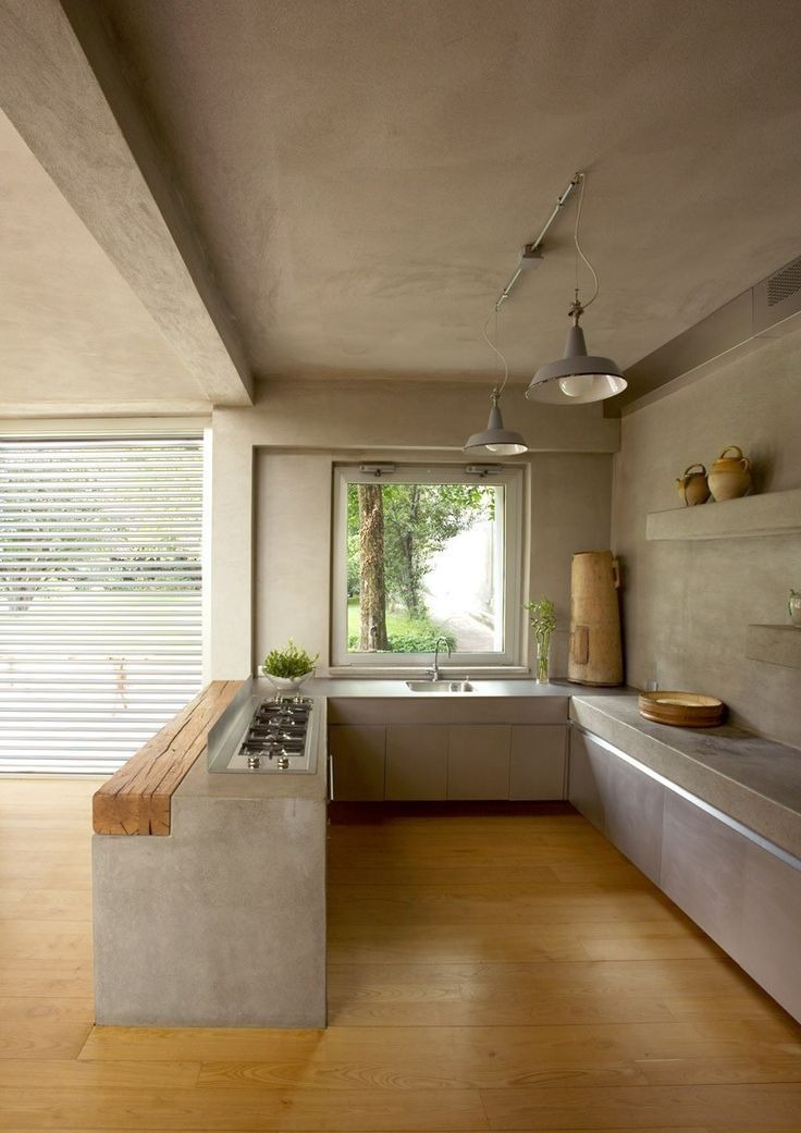 Elegant Concrete Design for Kitchen