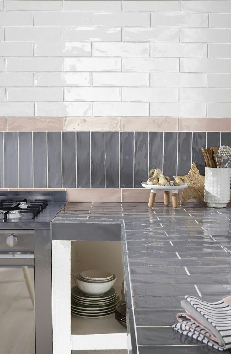 Taking Grey Tiles for Kitchen Countertop
